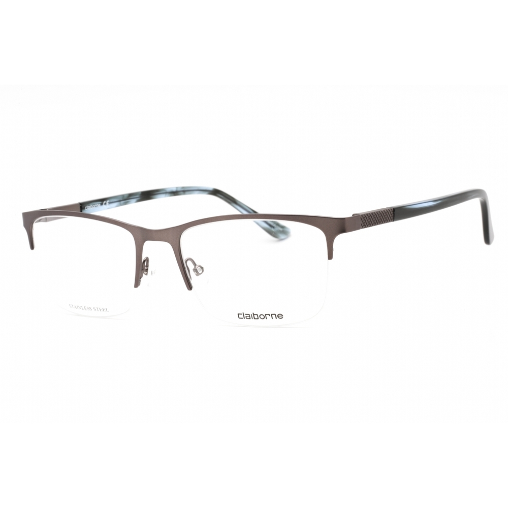 NWT Liz Claiborne CB 252-0RIW 00 Grey Rectangle 56mm Eyeglasses